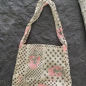 Free People linen shoulder bag